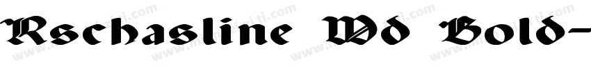 Rschasline Wd Bold字体转换